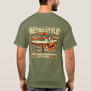 Retro Style Vintager klassischer Abholwagen T-Shirt