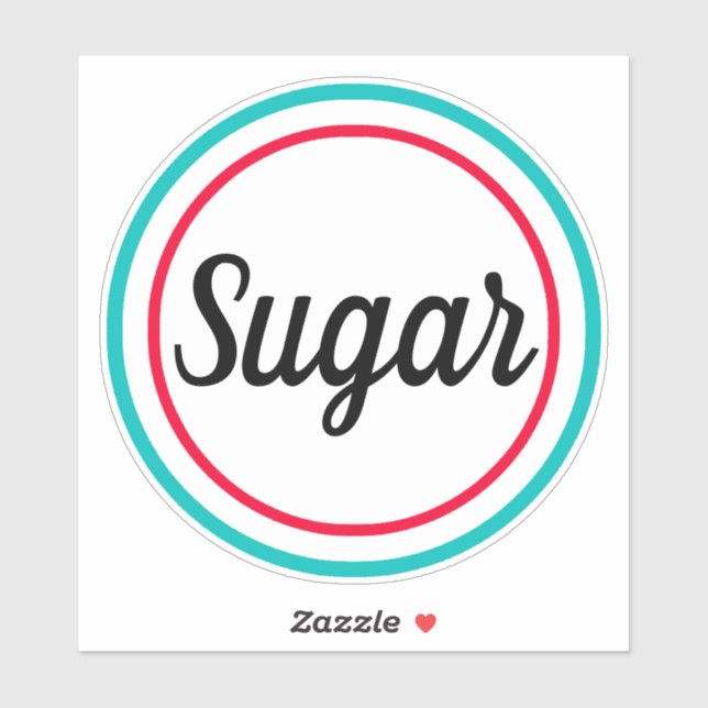 Retro Style Vinyl Sugar Sticker (Blatt)