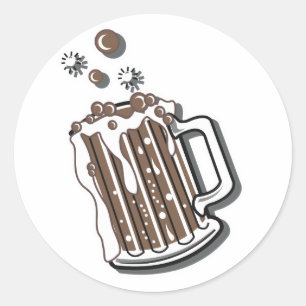 Retro-Style-Wurzelbier-Grafik Runder Aufkleber