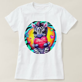 Retro Style Zebra Valentine T-Shirt