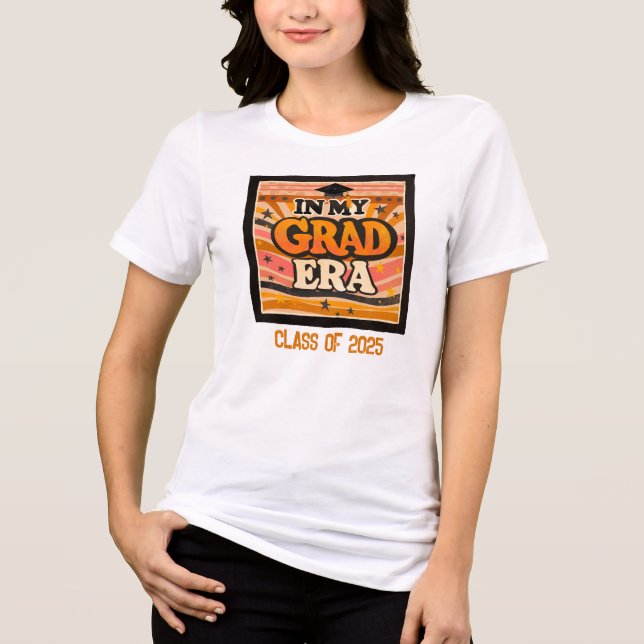 Retro Stylish modern in meinem Grad-Ära-Abschluss Tri-Blend Shirt (Vorderseite)