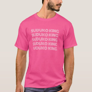 Retro Sudoku King witziger Sudoku Sprichwort Spaß  T-Shirt