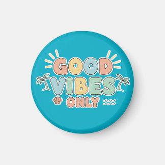 Retro Summer Beach Aesthetic Pastel Typography Art Magnet