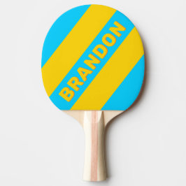 Retro Summer Beach Bold Streifen mit Namen Tischtennis Schläger