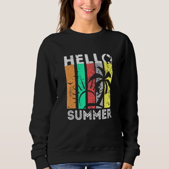 Retro Summer Beach Urlaub Sweatshirt (Vorderseite)