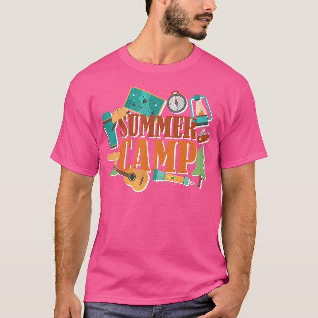 Retro Summer Camp Camping Outdoor Nature Lover Gi T-Shirt (Vorderseite)