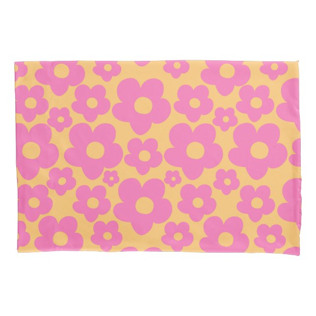 Retro Summer Daisies Muster #6 #retro #floral Kissenbezug (Vorderseite)
