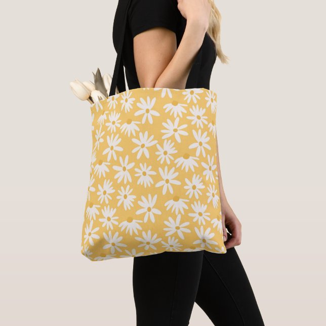 Retro Summer Daisies Muster Small #5 #pattern Tasche (Von Nahem)