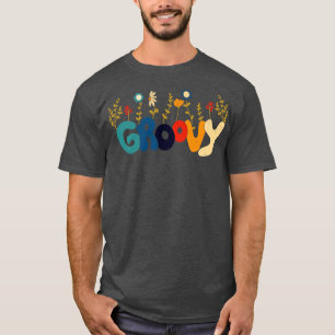 Retro Summer Funny Happy Face Blume T-Shirt