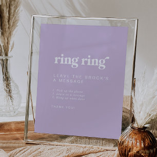 Retro Summer Lavender Audio Gästebuch Hochzeit