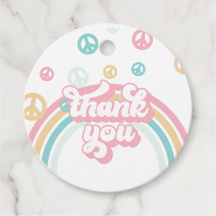 Retro Summer Rainbow Vielen Dank Geschenkanhänger