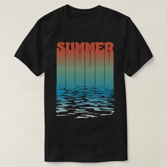 Retro Summer Text Effect T-Shirt (Design vorne)