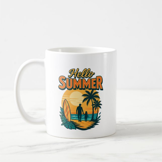 Retro Summer Vibes - Das Leben am Strand ist besse Kaffeetasse (Links)