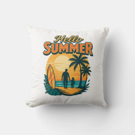 Retro Summer Vibes - Das Leben am Strand ist besse Kissen