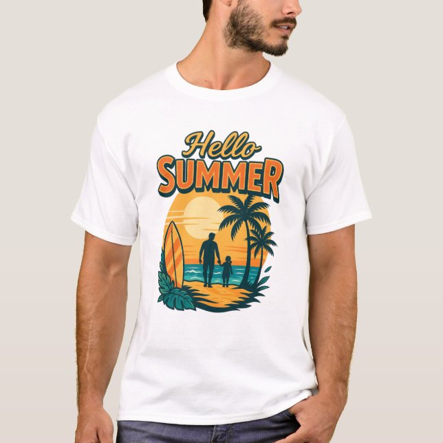 Retro Summer Vibes - Das Leben am Strand ist besse T-Shirt (Vorderseite)