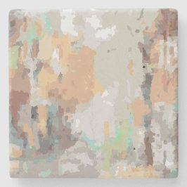 Retro Summer vibes staubige orange,taub,erthy Steinuntersetzer
