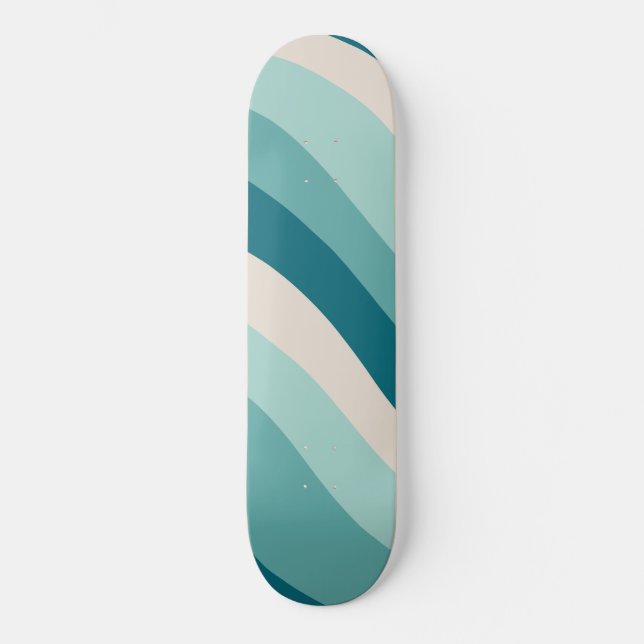 Retro Summer Wave #5 #minimal #decor #art Skateboard (Vorderseite)