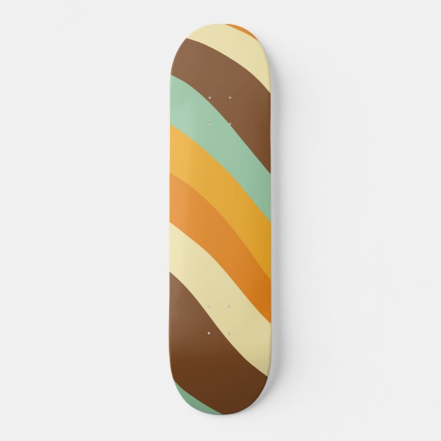 Retro Summer Wave #9 #minimum #decor #art Skateboard (Vorderseite)