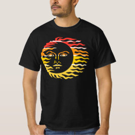 Retro Sun Face Art T-Shirt