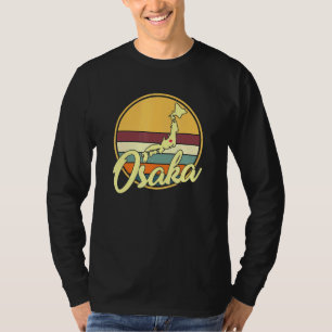 Retro Sun japanische Insel und Osaka T-Shirt