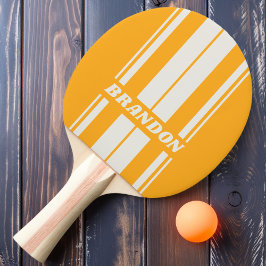 Retro Sun Kissed Dualboard Streifen mit Namen Tischtennis Schläger