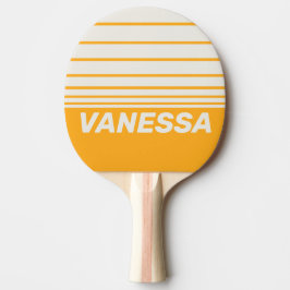 Retro Sun Kissed Three Horizon Striping with Name Tischtennis Schläger