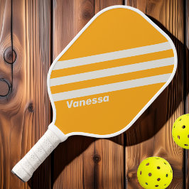 Retro Sun küsste drei Streifen mit Namen Pickleball Schläger