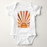 Retro Sun Rays Burset Orange Yellow Red