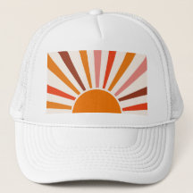 Retro Sun Rays Burset Orange Yellow Red