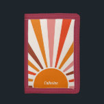 Retro Sun Rays Burst Sunset Orange Mitte Jahrhunde Trifold Geldbörse<br><div class="desc">Die Retro-Sonne brach in warmen Rosa-,  Braun- und Orangetönen aus. Retro moderne orangefarbene Sonnenstrahlen,  Morgensonne geometrische abstrakte Kunst.</div>
