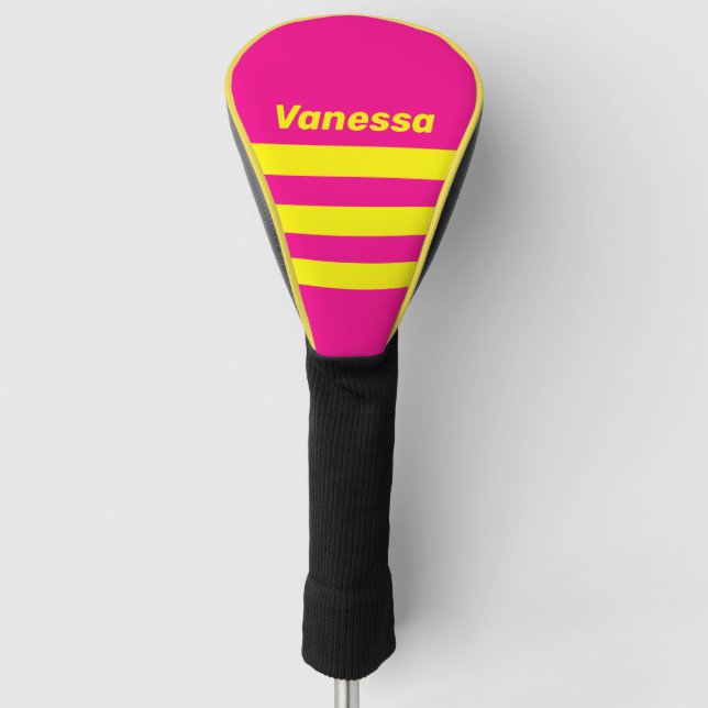 Retro Sun Soaked Three Across Striping with Name Golf Headcover (Vorderseite)