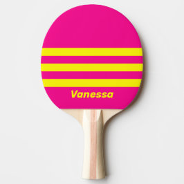 Retro Sun Soaked Three Across Striping with Name Tischtennis Schläger