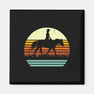 Retro Sun Style Western Reitstall Magnet