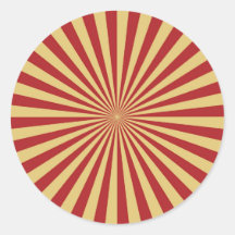 Retro Sunburst Aufkleber: Vintages Design des mitt
