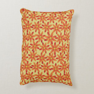 Retro Sunburst Gänseblümchen-Blumenmuster in warme Dekokissen