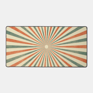 Retro Sunburst Spirale Vintage Gestaltung Schreibtischunterlage