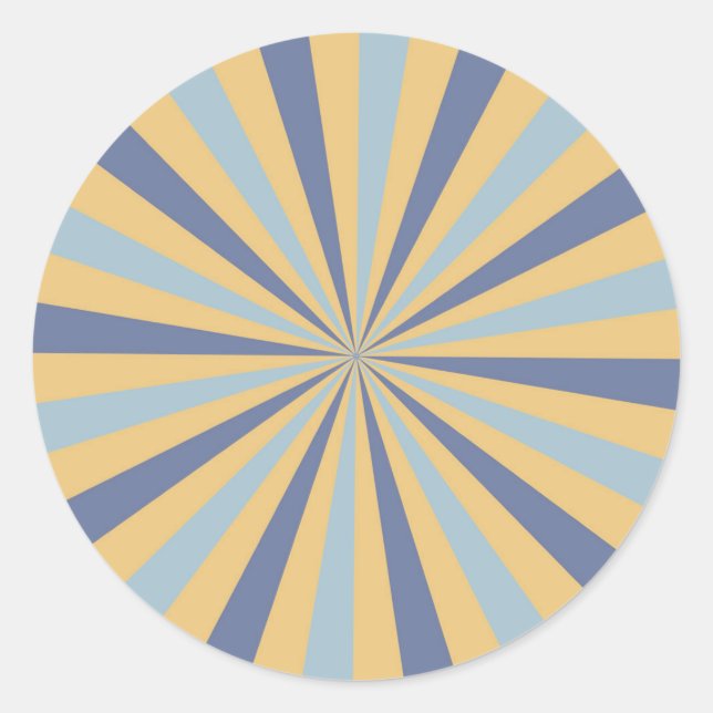 Retro Sunburst Sticker (Vorderseite)