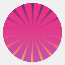 Retro Sunburst Sticker - Groovy and Funky Design