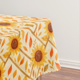 Retro Sunflower & Rustikales Bauernhaus Wasserfarb Tischdecke