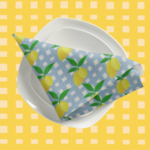 Retro Sunny Yellow Lemon Green Gingham Karo Getränkeuntersetzer