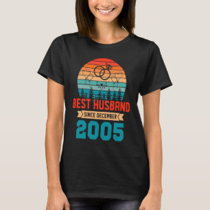 Retro Sunset 14. Jubiläum für Ehemann T-Shirt
