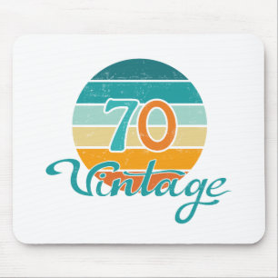 Retro Sunset 70 Vintag gestört Mousepad