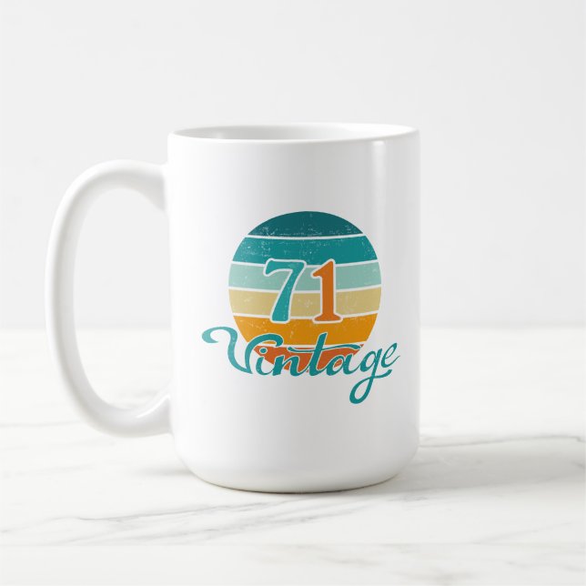 Retro Sunset 71 Vintag gestört Kaffeetasse (Links)