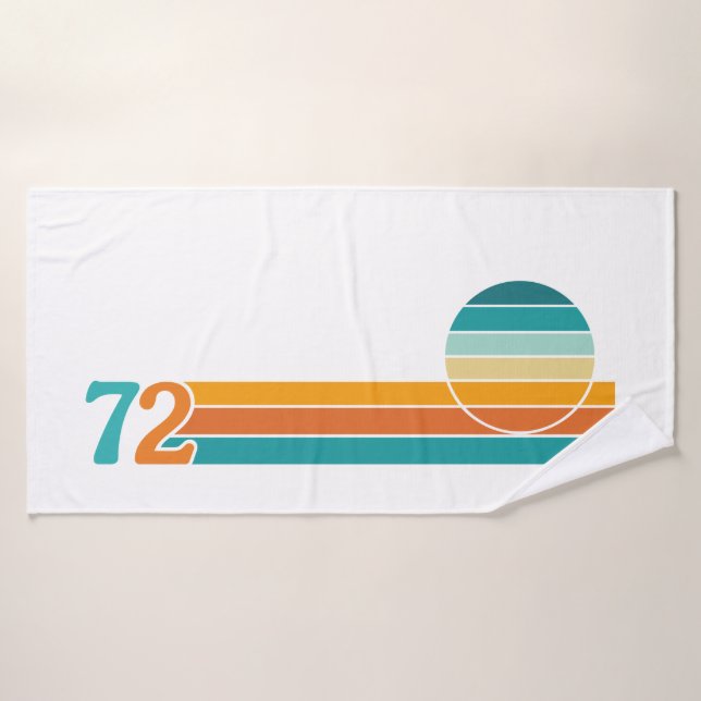 Retro Sunset 72 (Serviette de bain)