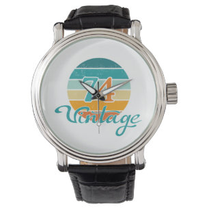Retro Sunset 74 Vintag gestört Armbanduhr