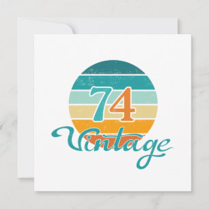 Retro Sunset 74 Vintag gestört Einladung