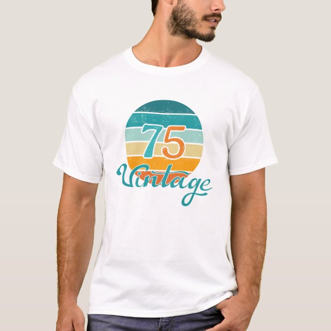 Retro Sunset 75 Vintag gestört T-Shirt (Vorderseite)