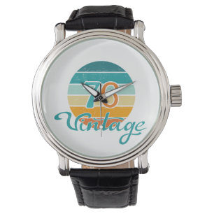 Retro Sunset 76 Vintag gestört Armbanduhr