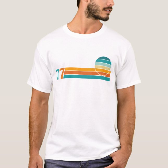 Retro Sunset 77 T-Shirt (Vorderseite)