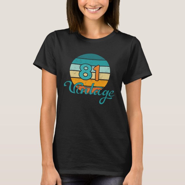 Retro Sunset 81 Vintage Distressed T-Shirt (Vorderseite)